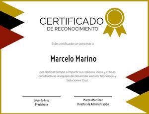 CERTIFICADO  Certificado