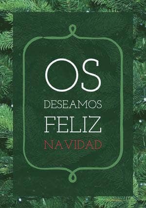 OS DESEAMOS FELIZ NAVIDAD Tarjeta de Navidad