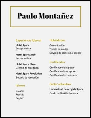 Paulo Montañez Currículum vitae