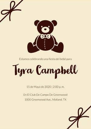 teddy bear baby shower invitations Invitación de fiesta de nacimiento