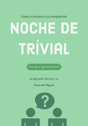 Noche de trívial Invitación de fiesta