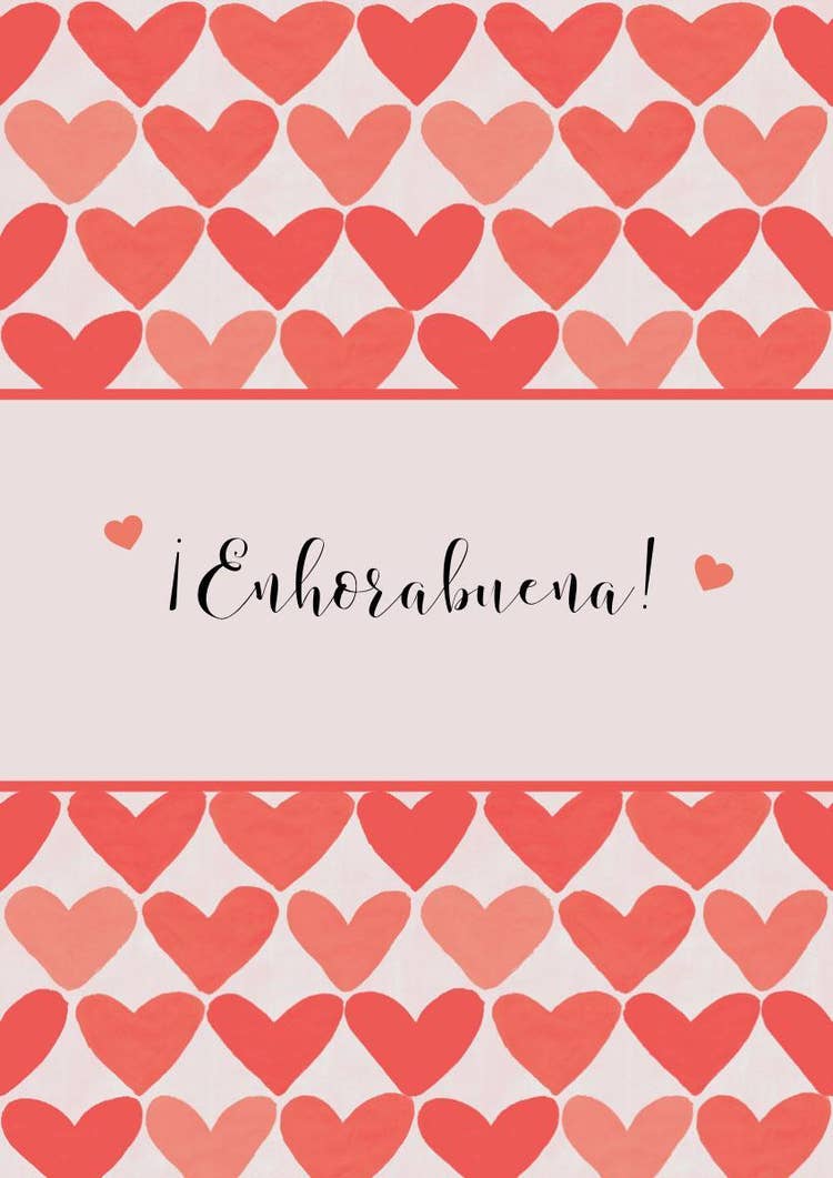 heart patterned congratulations cards