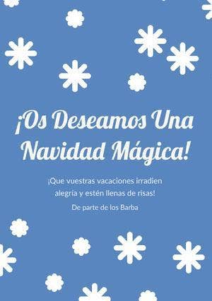 ¡Os Deseamos Una <BR>Navidad Mágica! Tarjeta de Navidad