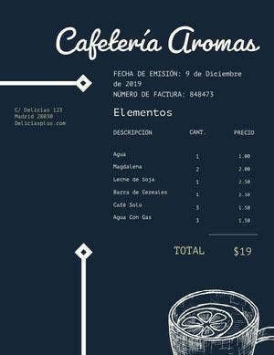 cafe invoice Factura