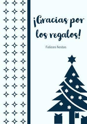 ¡Gracias por los regalos! Tarjeta de Navidad