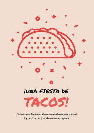 ¡Una fiesta de <BR>tacos! Invitación de fiesta
