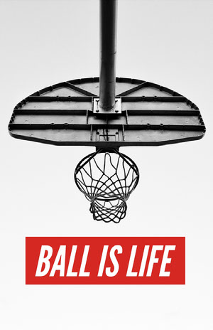 White, Black and Red Basketball Catchphrase Instagram Post 50 fuentes modernas 