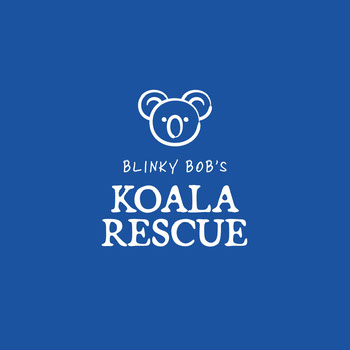 Blue & White Koala Rescue Logo Las mejores fuentes para tu logotipo