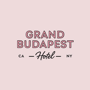 Pink and Gray Hotel Logo Las mejores fuentes para tu logotipo
