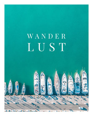 Green and White Wander Lust Profile 50 fuentes modernas 