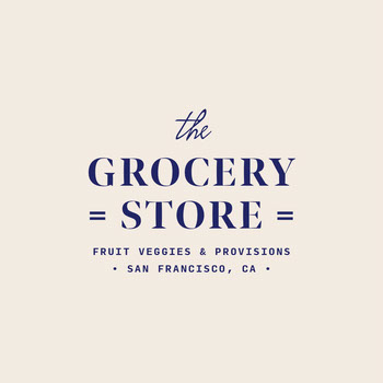 Cream & Navy Grocery Store Logo Las mejores fuentes para tu logotipo