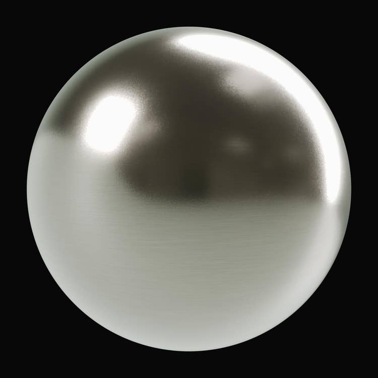 rendering of a glossy silver surface