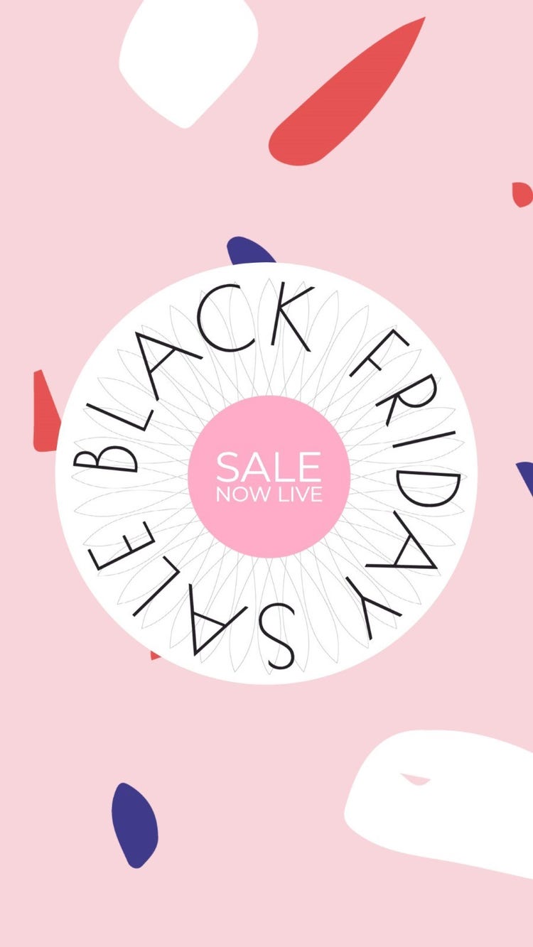 Pink White Red & Blue Friday Sale Minimal Instagram Story