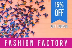 Orange and Pink Fashion Factory Coupon Coupon