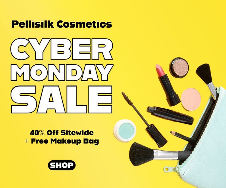 Yellow and Black Cyber Monday Sale Web Banner