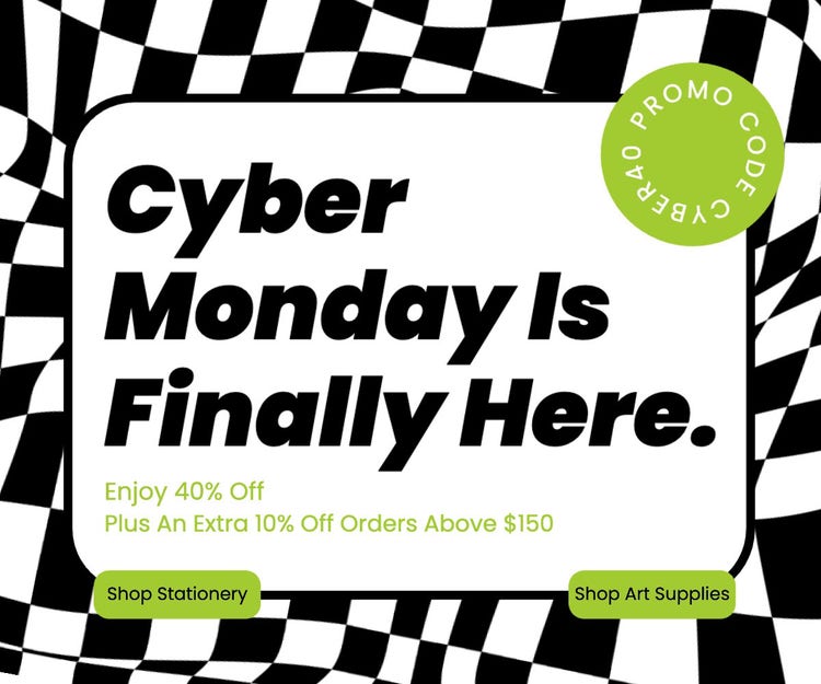 Green & White Cyber Monday Web Banner