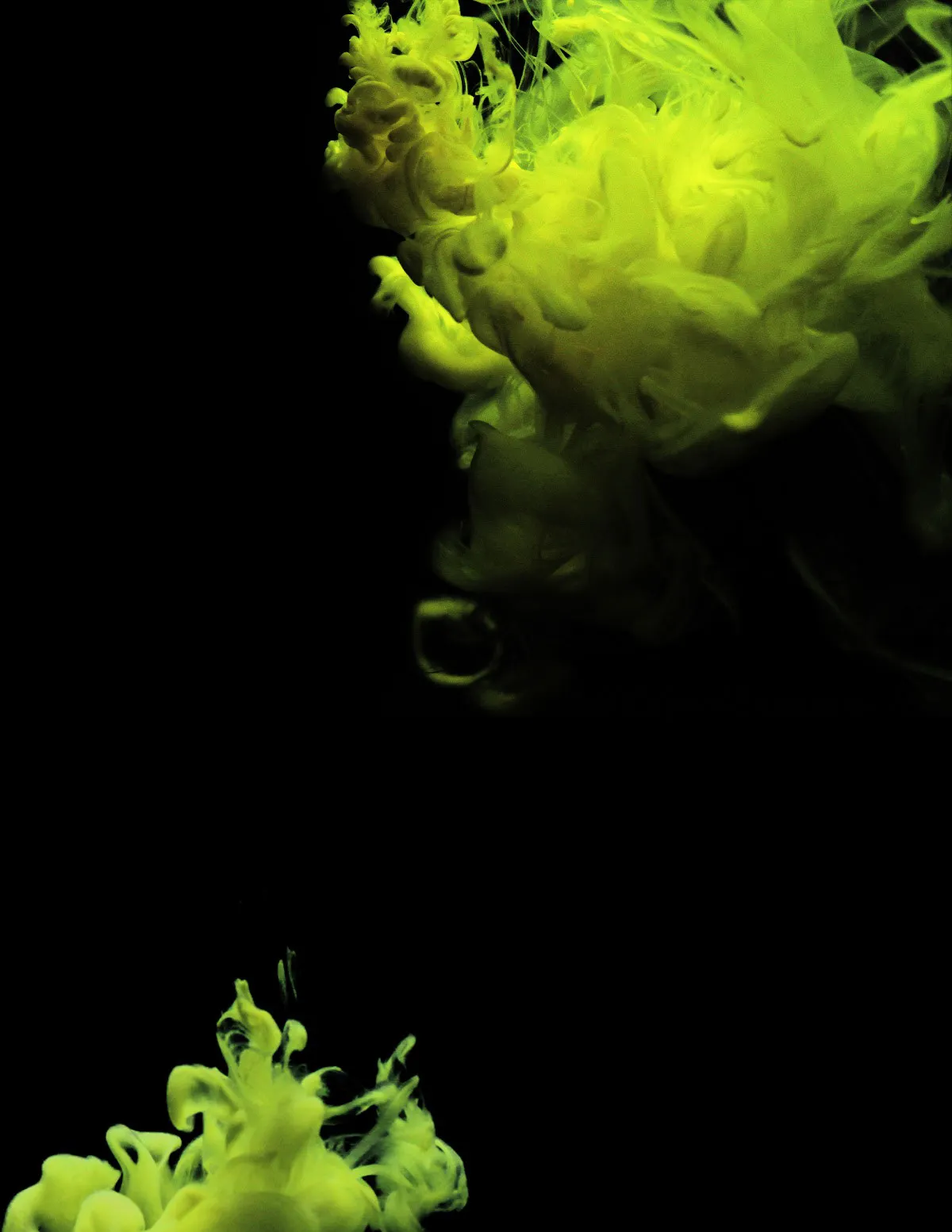 Neon Green Liquid Smoke Flyer Background