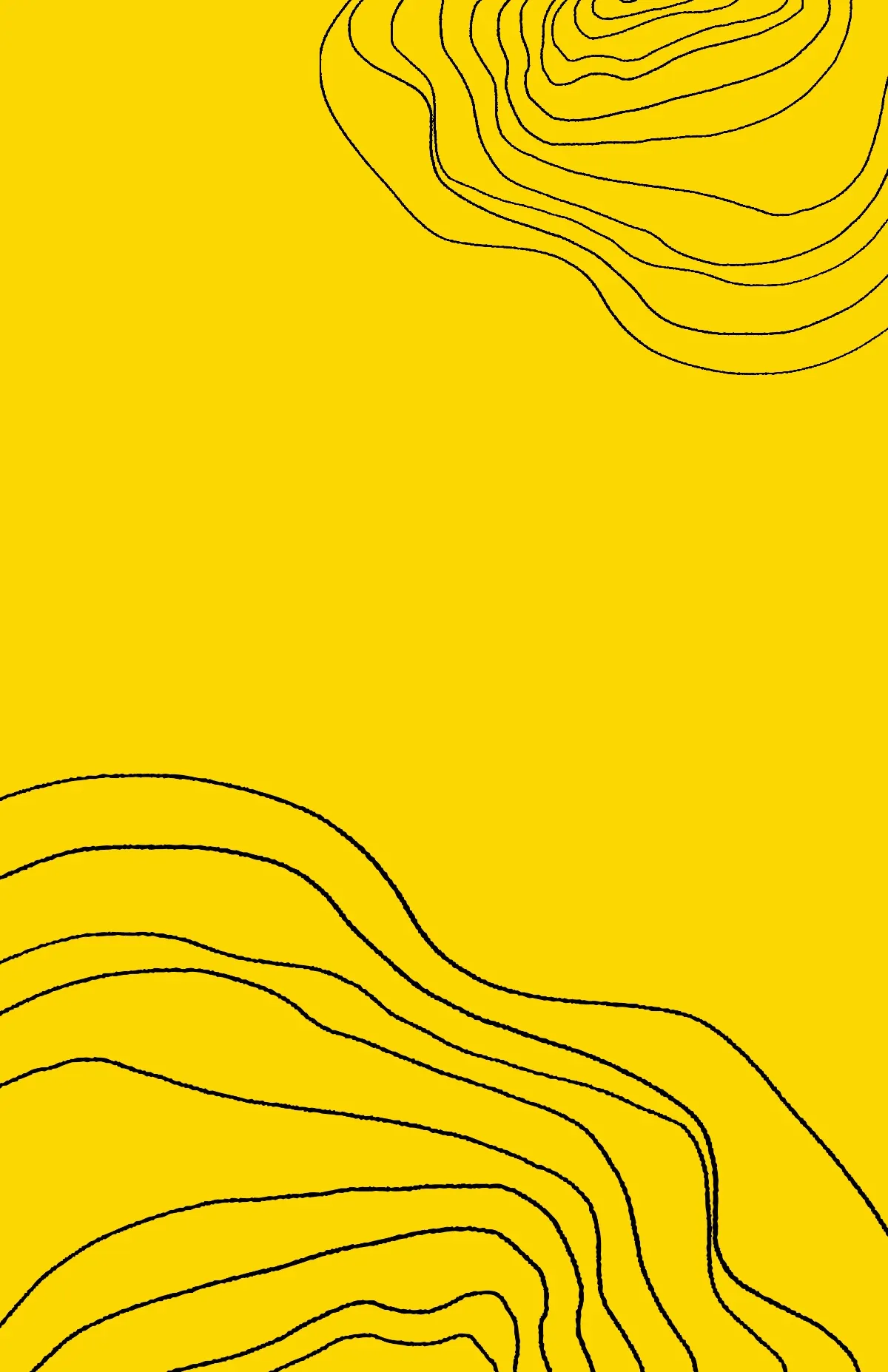 yellow organic doodle poster background