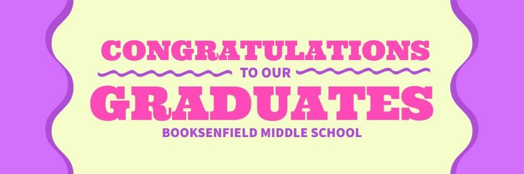 Purple And Pink Graduation Banner