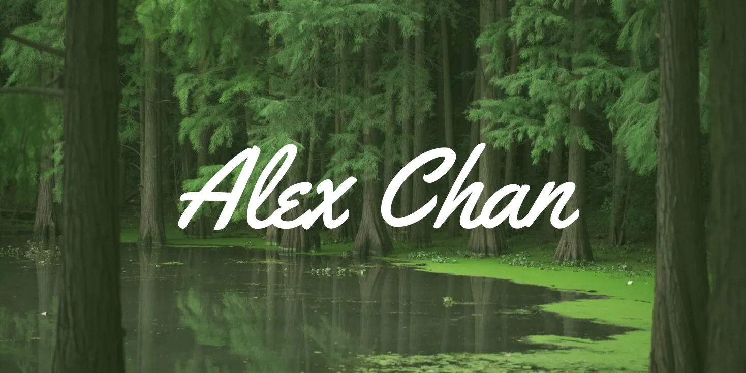 Green LinkedIn Banner with Name and Forest