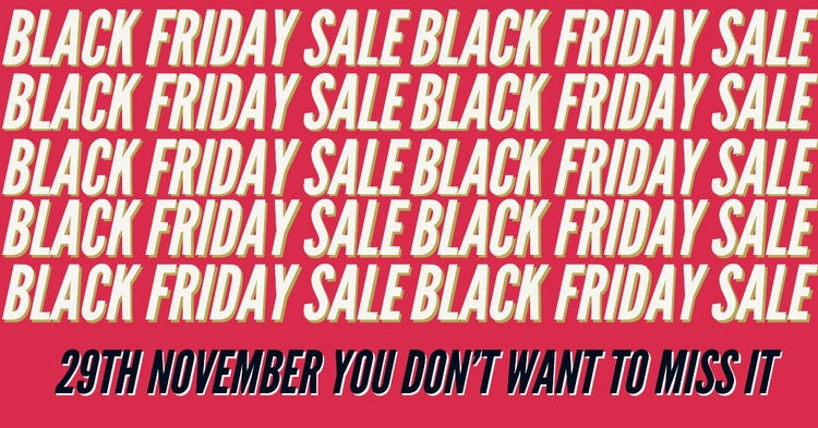 Pink and White Black Friday Sale Facebook Advertisement
