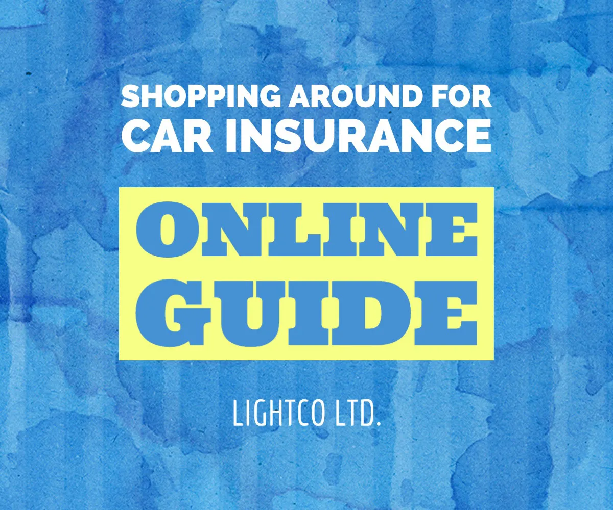 Blue and Yellow Car Insurance Guide Web Banner 
