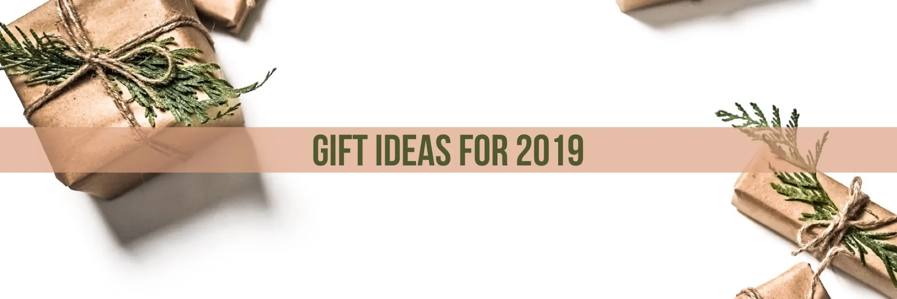 White and Brown Gift Ideas Banner