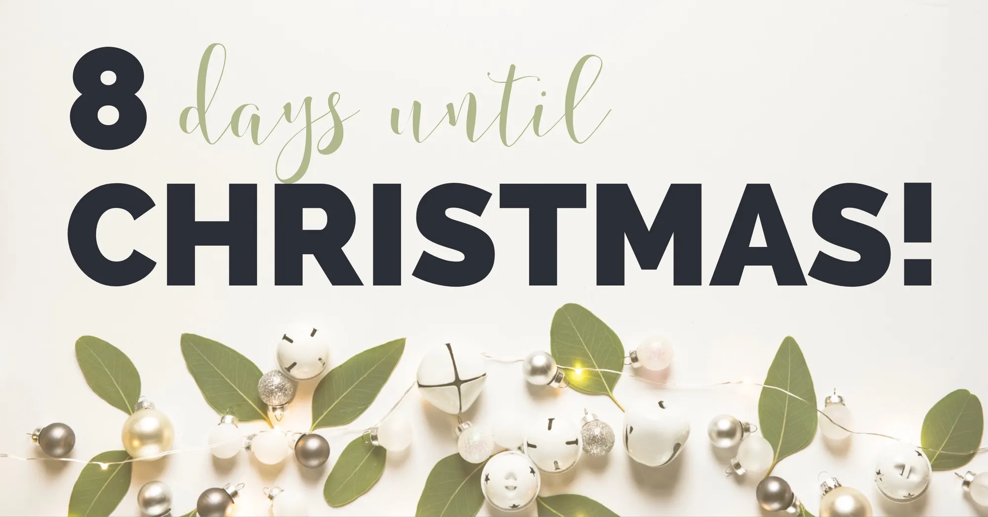 White, Green and Black Christmas Countdown Blog Header
