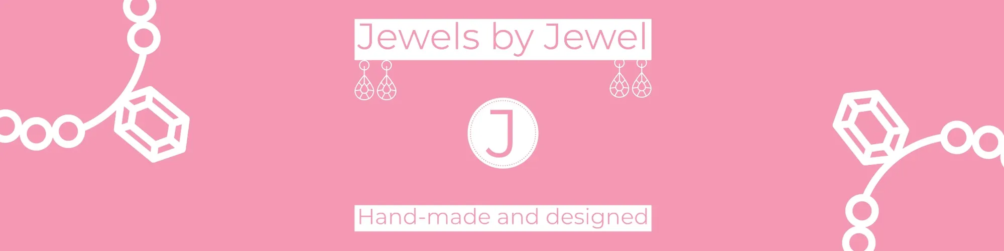 Pink and White Jewels By Jewel Banner