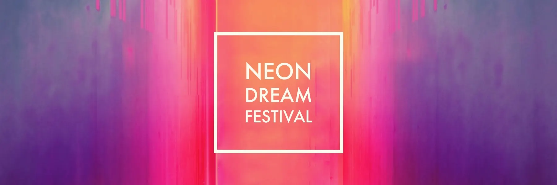 Colorful Neon Dream Festival Banner