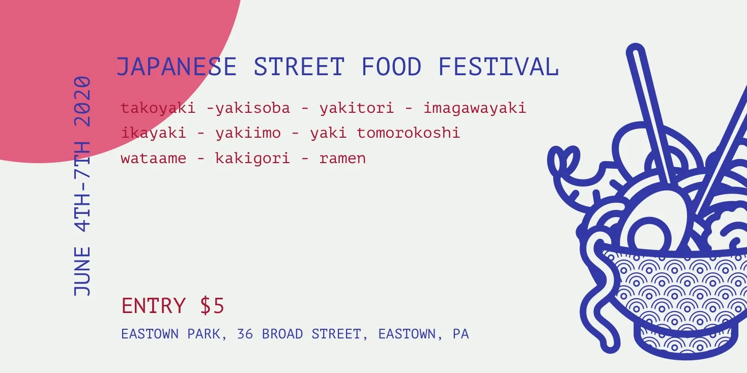 White and Violet Japanese Street Food Festival Eventbrite