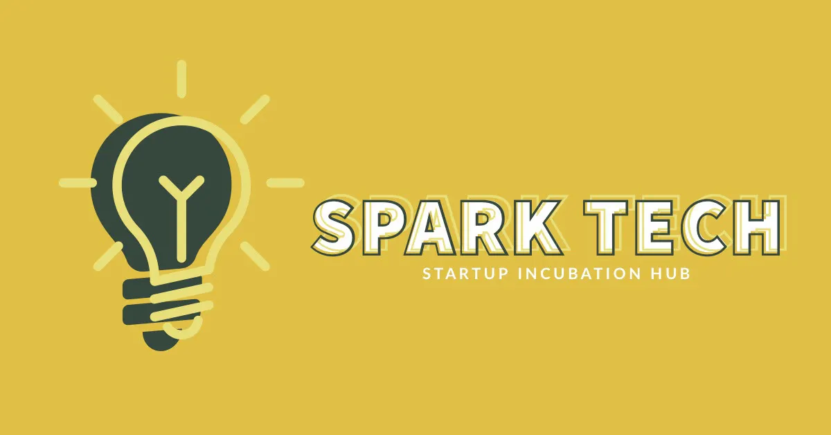 Yellow and Black Minimalistic Tech Startup Hub Facebook Banner