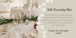 White and Grey Decorating Course Flyer Wedding Banner