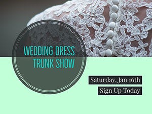 Grey and Light Green Wedding Dress Show Facebook Banner Wedding Banner