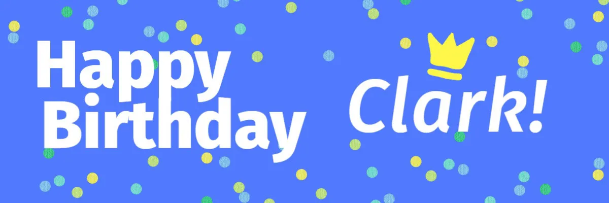  Yellow and Blue Confetti Happy Birthday Banner 