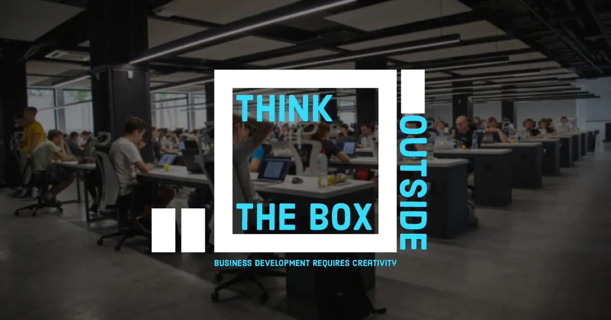Grey and White Think Outside The Box LinkedIn Post