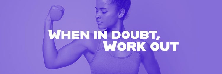 White and Purple Work Out Fitness Twitter Header