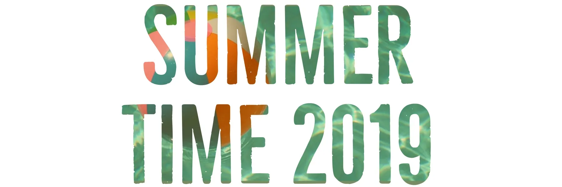 White and Green Summer Time Banner