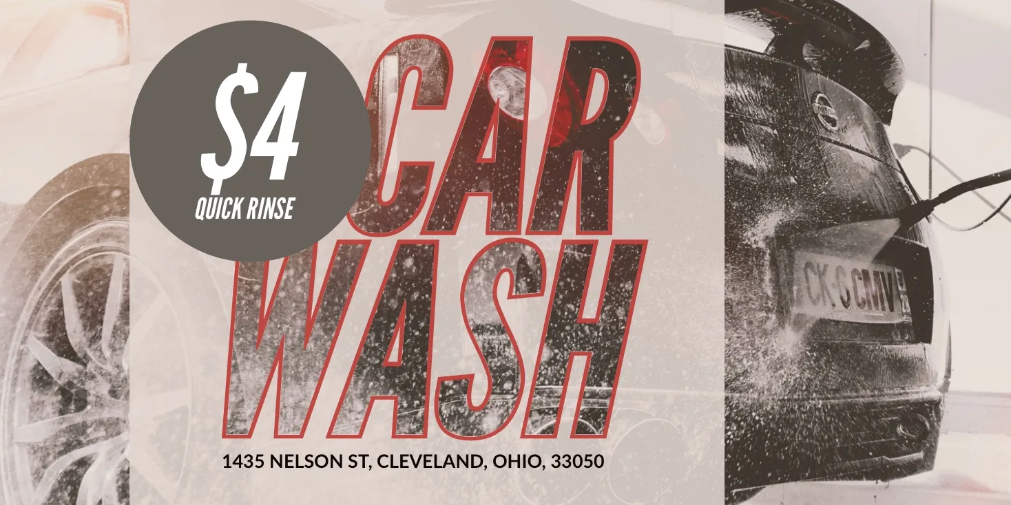 Black and White Car Wash Ad Flyer