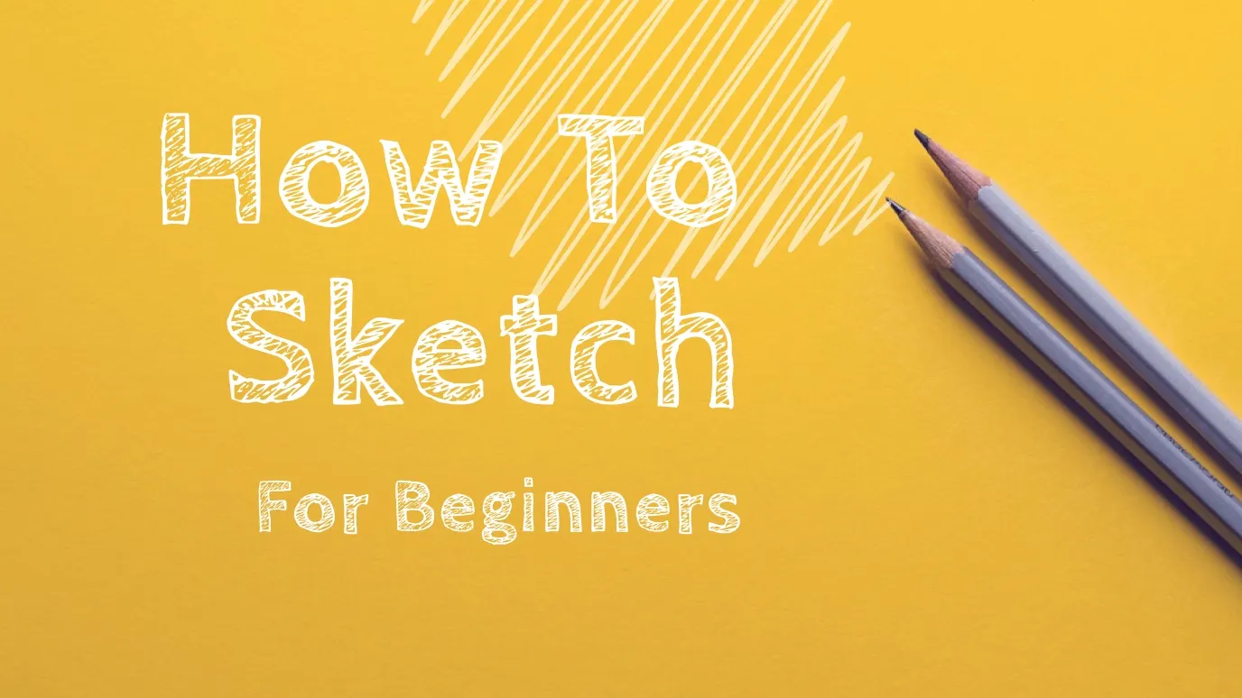 White and Yellow How To Sketch Banner