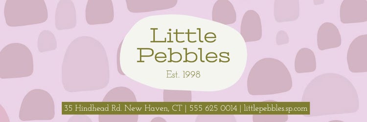 Set Purple Pebble Pattern Email Header
