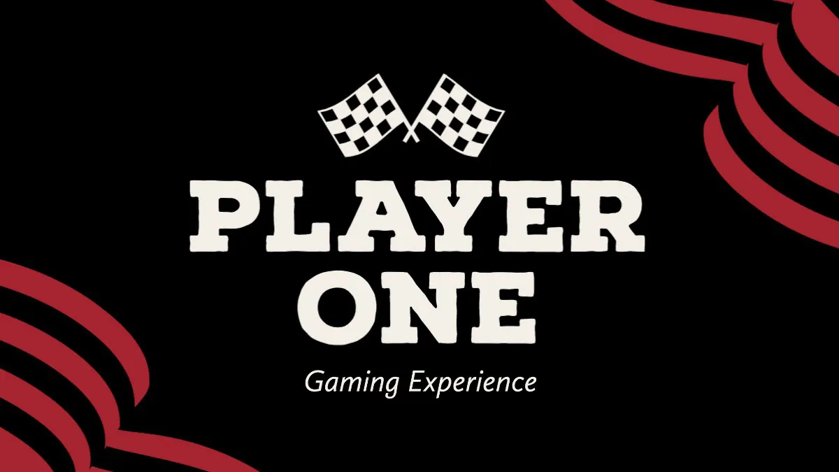 Black & Red Player One Gaming Channel Artwork