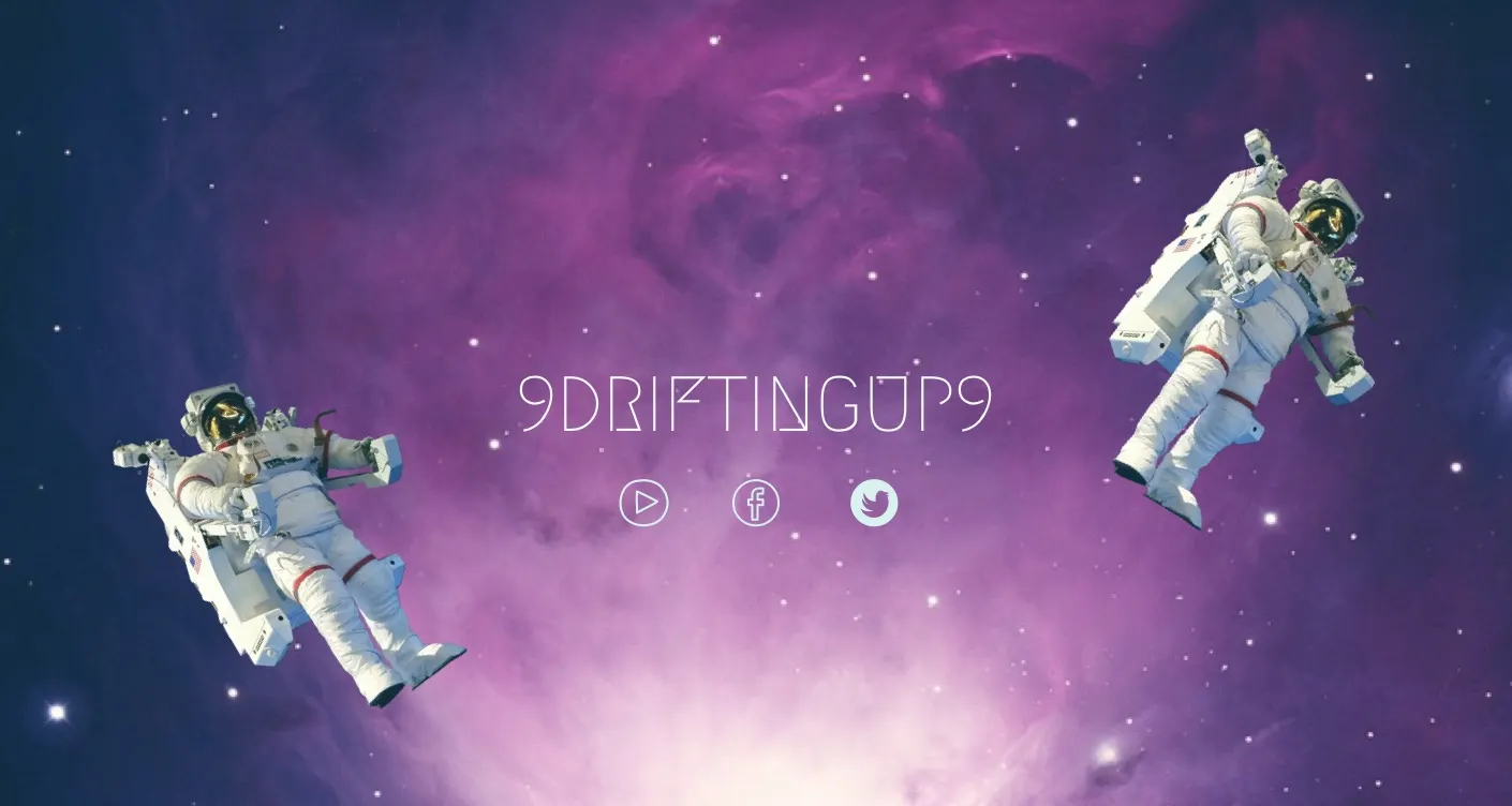 Outer Space Style Twitch Banner with Astronauts