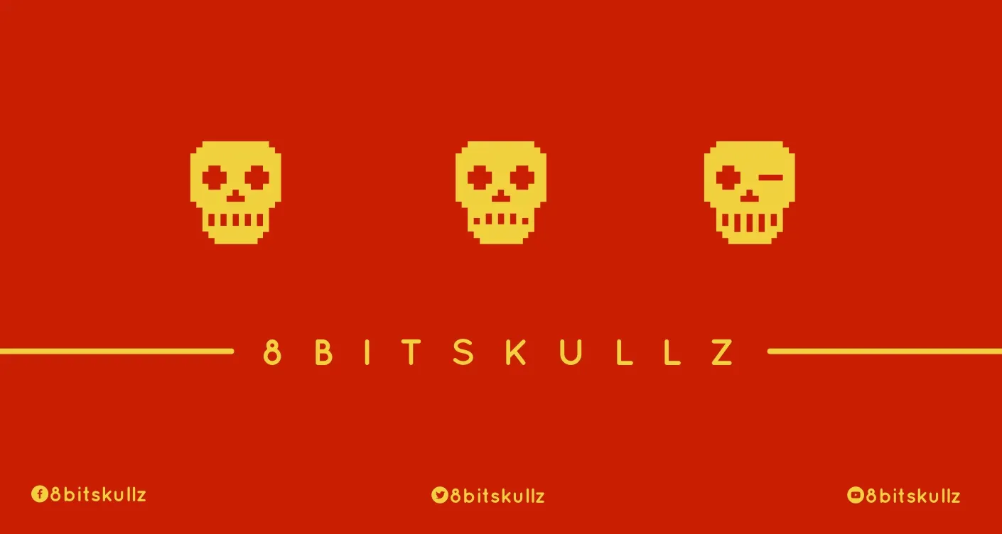 Red and Yellow Retro 8 Bit Video Game Console Style Twitch Banner