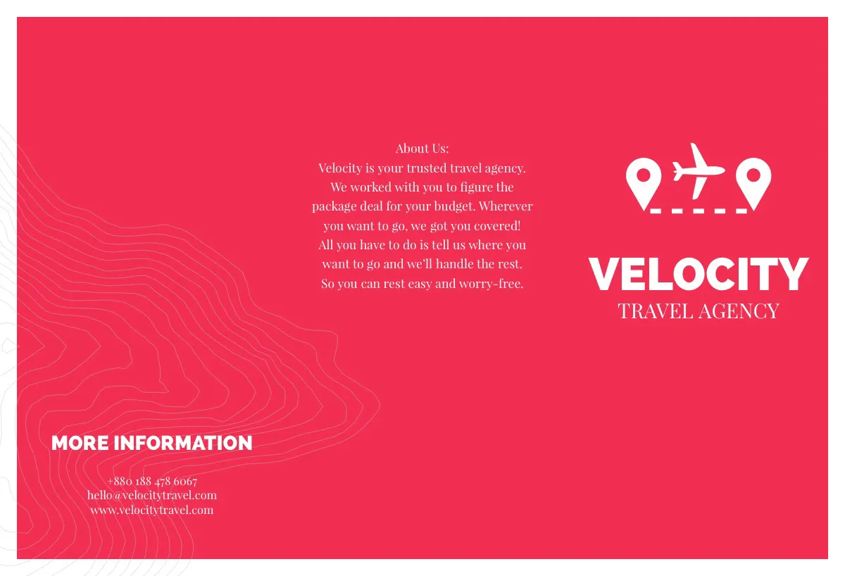 Red and White Velocity Brochure