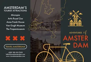 Black and Orange Amsterdam Brochure Travel Brochure