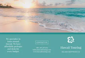 Green With Sunset Hawaii Touring Brochure Travel Brochure