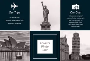 Black and White Travel Agency Travel Brochure Travel Brochure