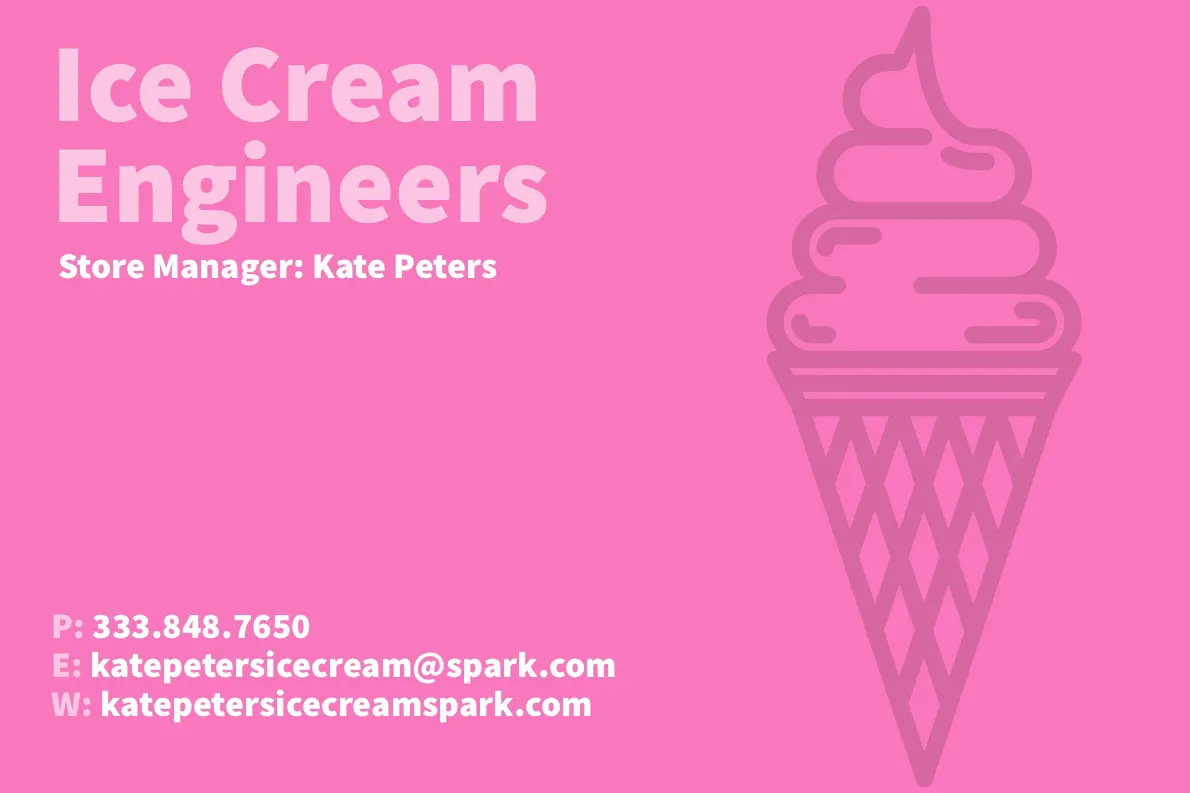 White and Pink Business Card