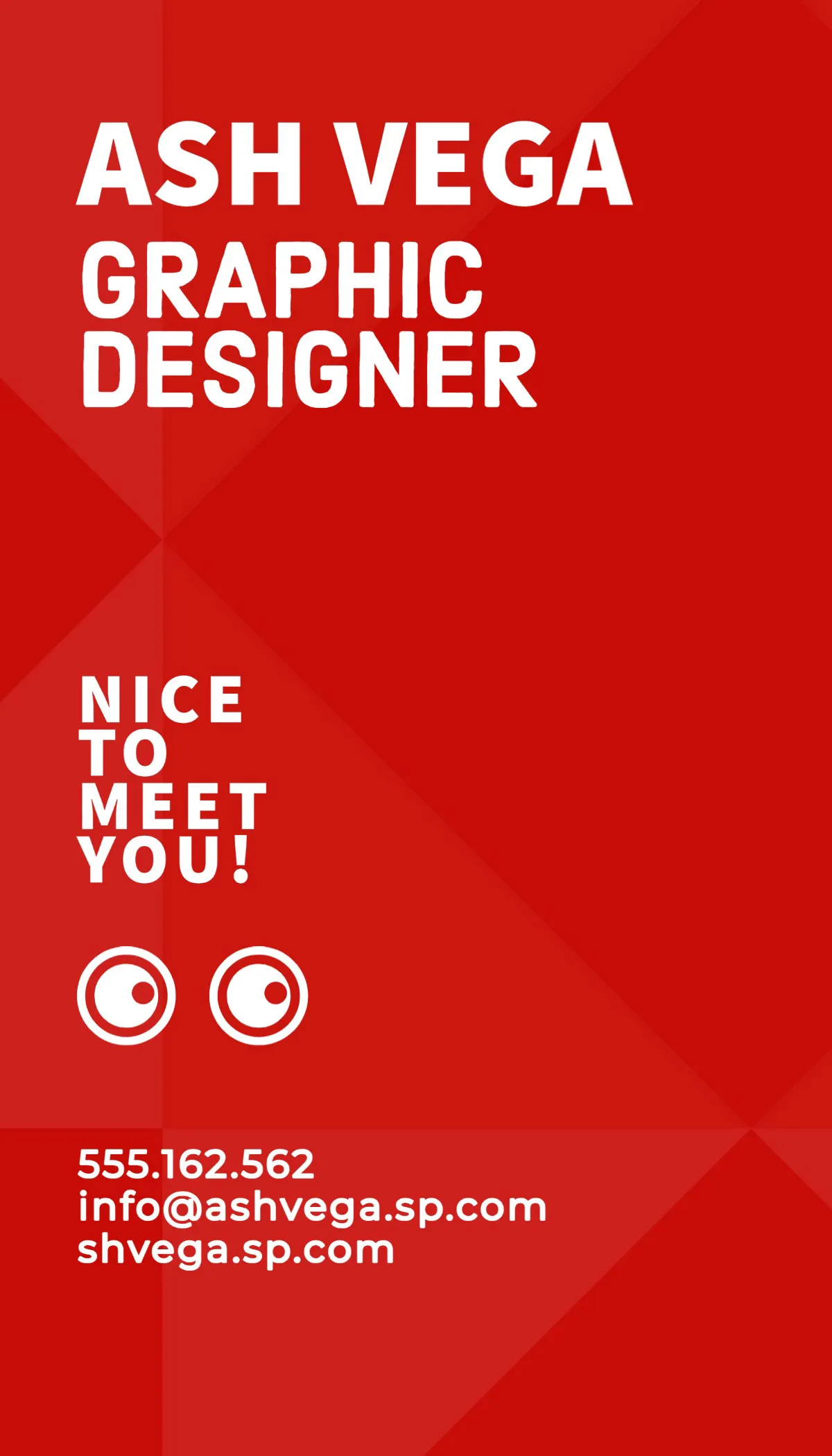 Red and White Graphic Designer Business Card